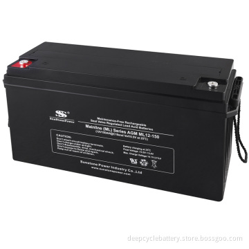 Solar Battery AGM Standby Battery Back up Battery Ml12-150 (12V150ah)